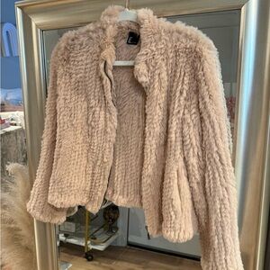 love token rabbit fur coat